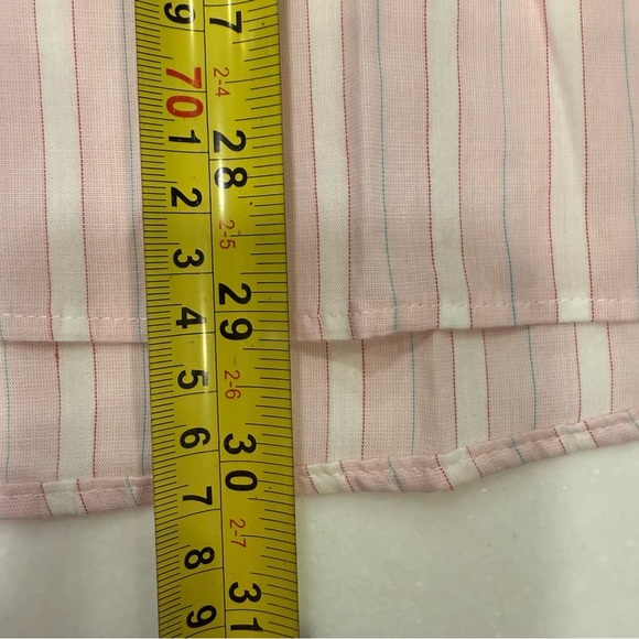 Christian Dior Men’s Button Down Shirt Pink & White Stripe Logo Sz 15 1/2 NEW - Picture 7 of 11